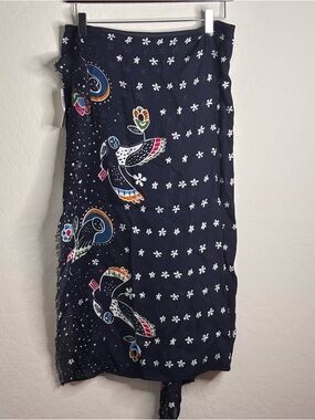 NWT VERA BRADLEY Owl Scarf "Night Sky" Soft Fringe Navy Floral MSRP $38 Retired